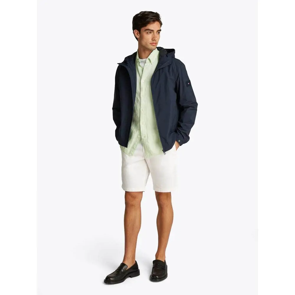 Tommy Hilfiger Logo Patch Desert Sky Hooded Jacket